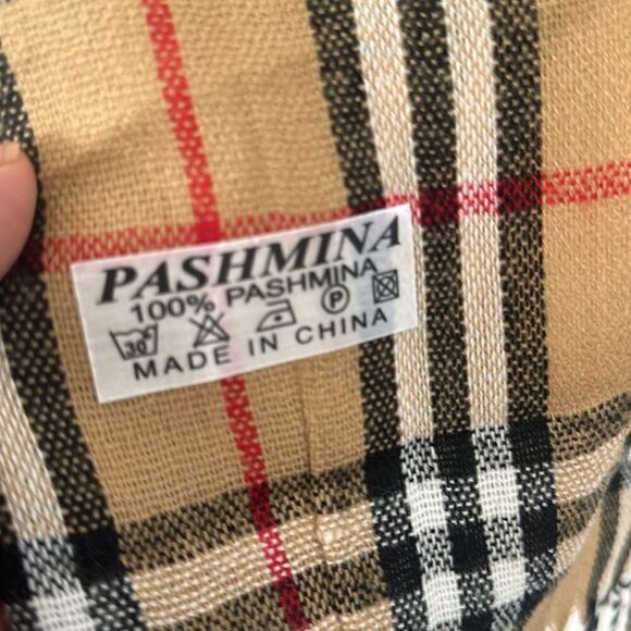 Pashmina Plaid Neck Scarf - Picture 4 of 4